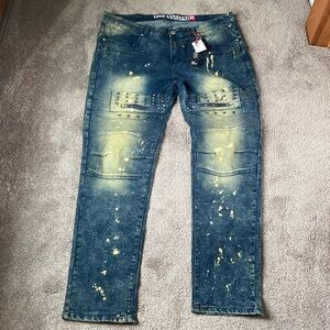 Lion Dynasty Blue Slim Leg Jeans SIZE 40